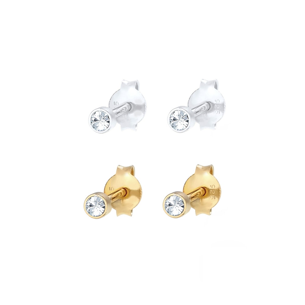 Elli Elli Boucles d'Oreilles Boucles d'oreilles pour femmes avec cristaux en argent 92 Boucles d'oreilles