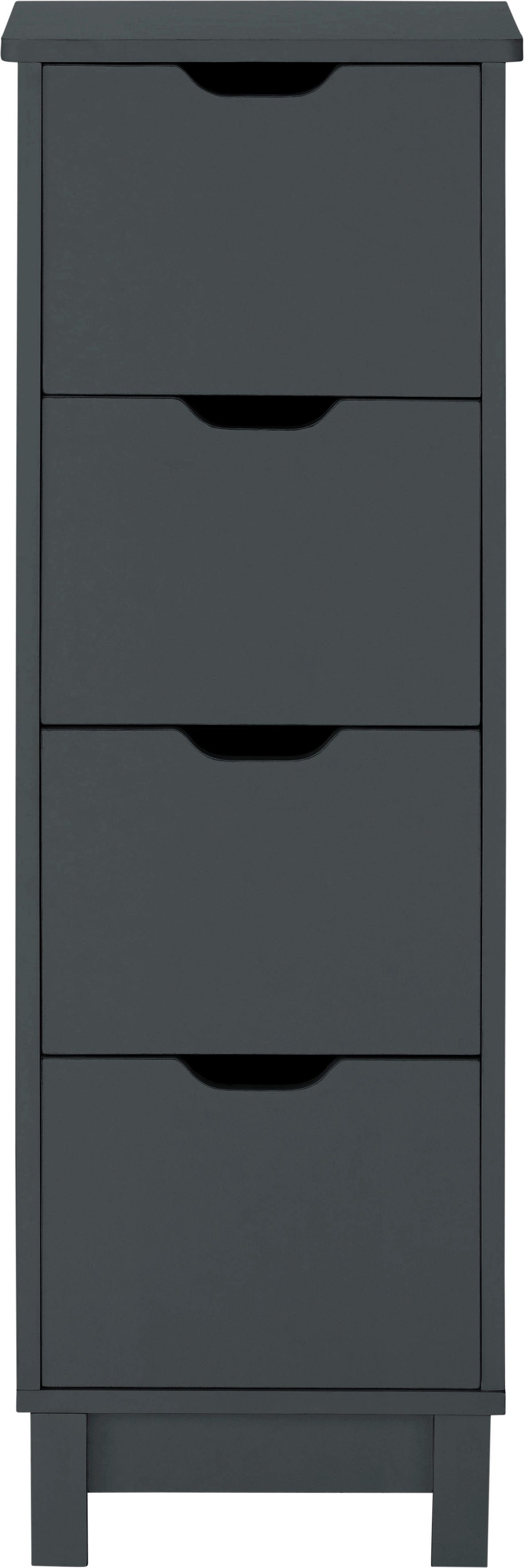 INOSIGN Badkommode Posta, mit 4 Schubkästen, eingefräste Griffmulden, Breite 33 cm, Höhe 100 cm