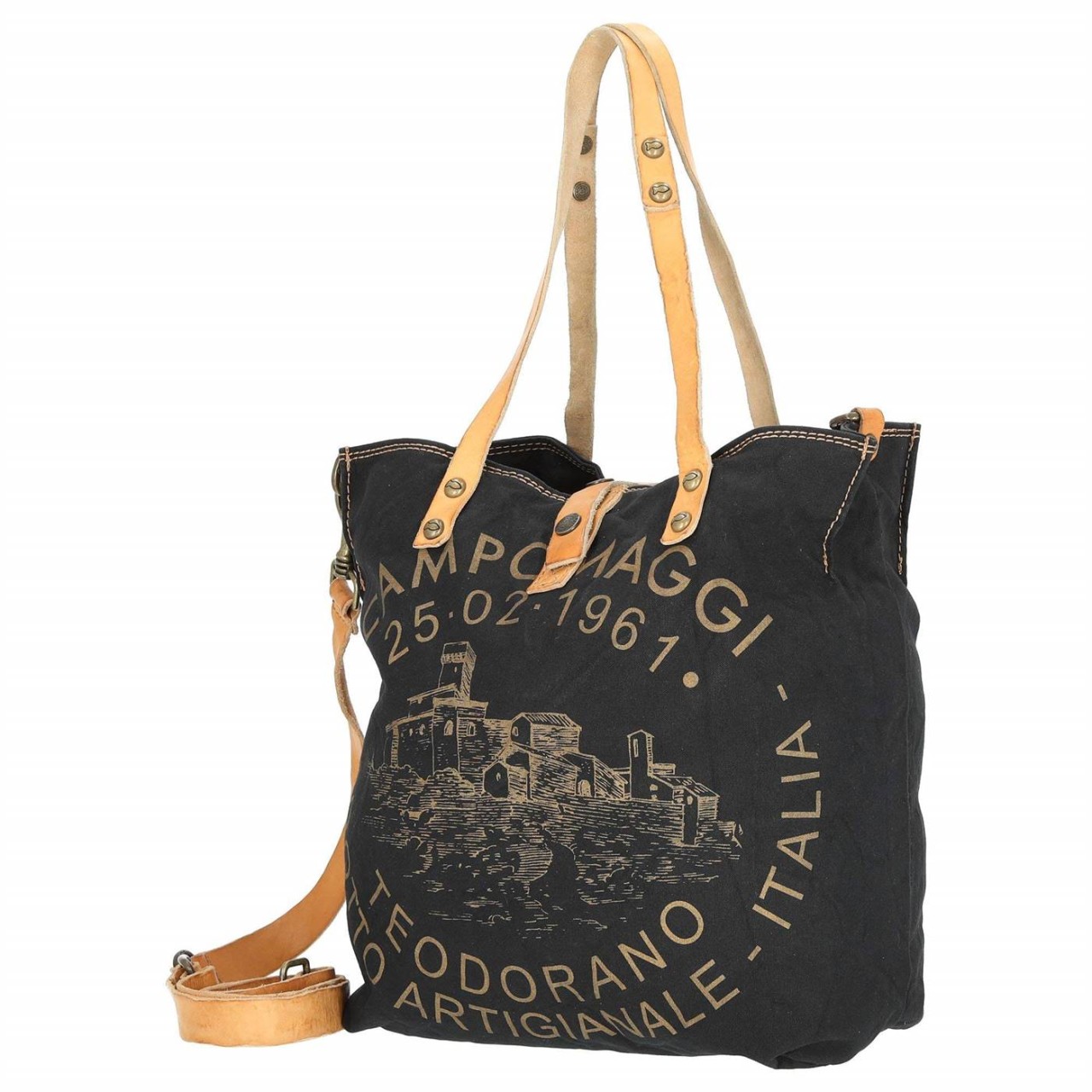 CAMPOMAGGI Handtaschen schwarz Shopper Manico L