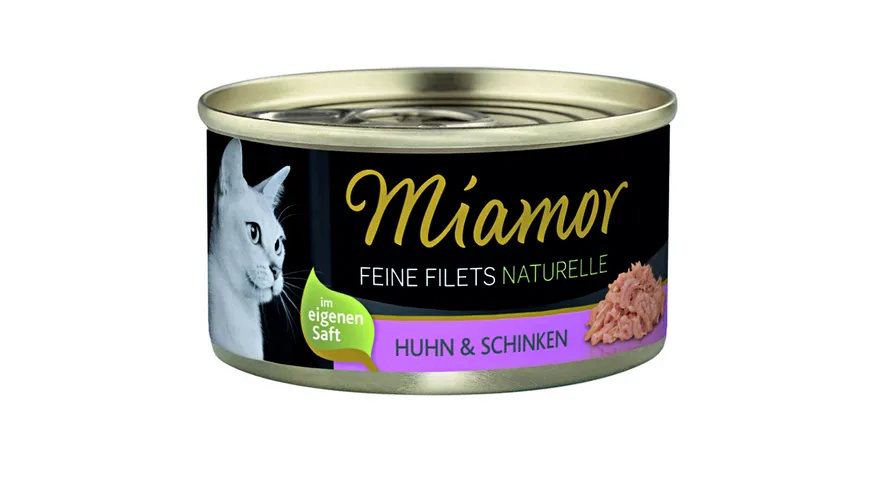 Miamor Katzennassfutter Feine Filets naturelle Huhn & Schinken 80 g