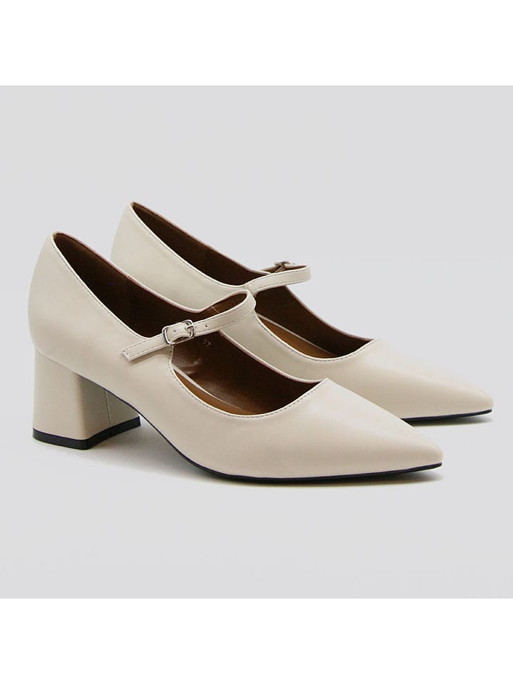 Belucci Spangenpumps in Creme günstig kaufen