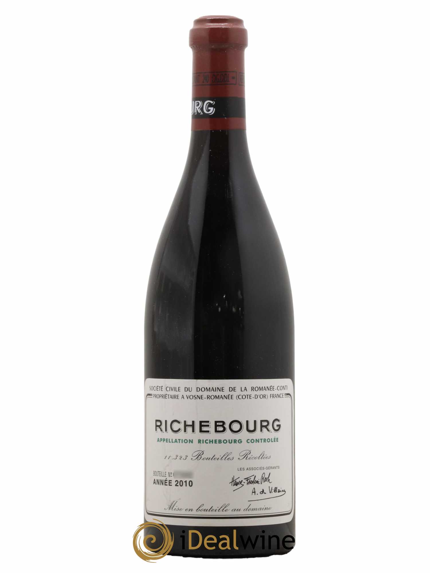 Richebourg Grand Cru Domaine de la Romanée-Conti  2010 - Lot de 1 Bouteille