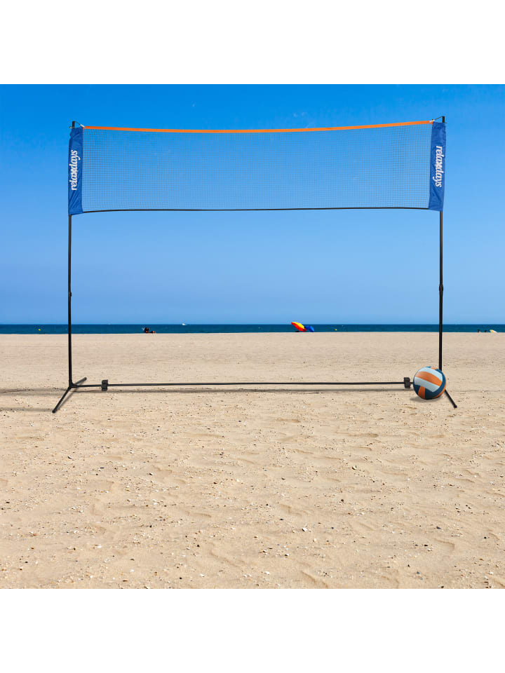 relaxdays Badmintonnetz in Schwarz/ Blau - (B)310 x (H)225 x (T)103 cm günstig kaufen onesize