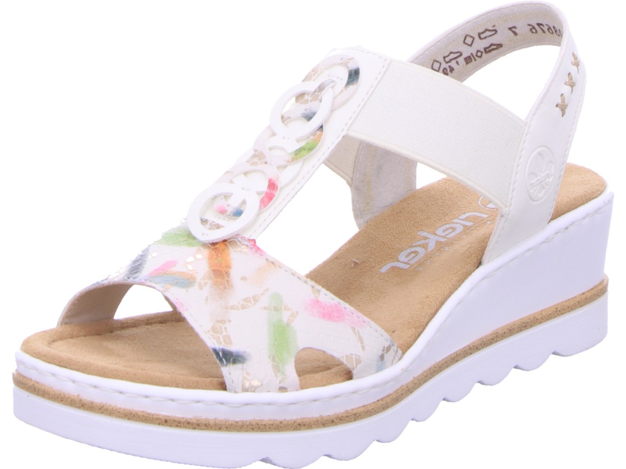 RIEKER Klassische Sandalen weiss
