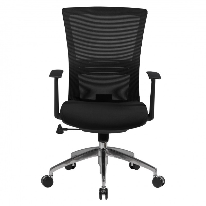 Amstyle Bürostuhl Baseline Schwarz Schreibtischstuhl Chefsessel Drehstuhl mit Synchronmechanik & Armlehnen