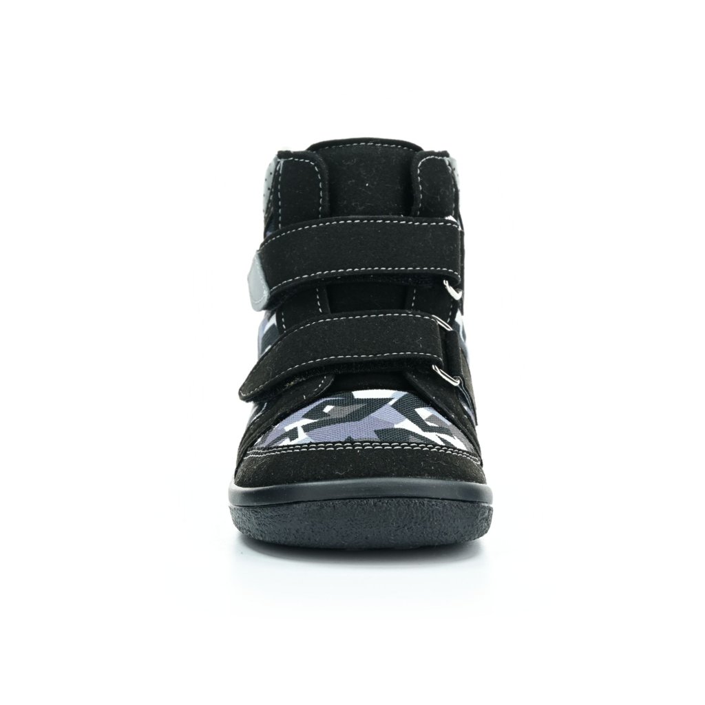 Beda Black Moon mit Membran (BF 0004/W/MK/NL) schwarze Winter-Barfußstiefeletten