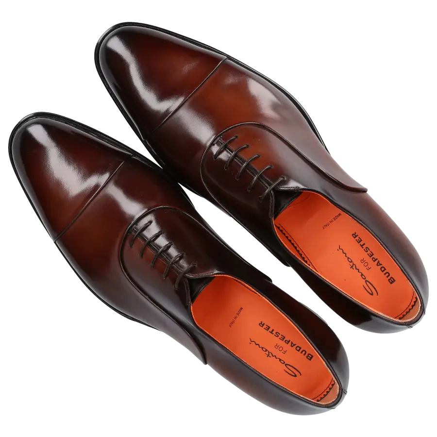 Santoni - Businessschuhe Oxford 18079 Kalbsleder - braun
