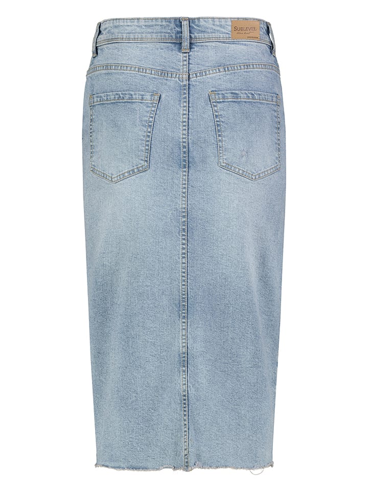 Sublevel Jeansrock in Hellblau günstig kaufen