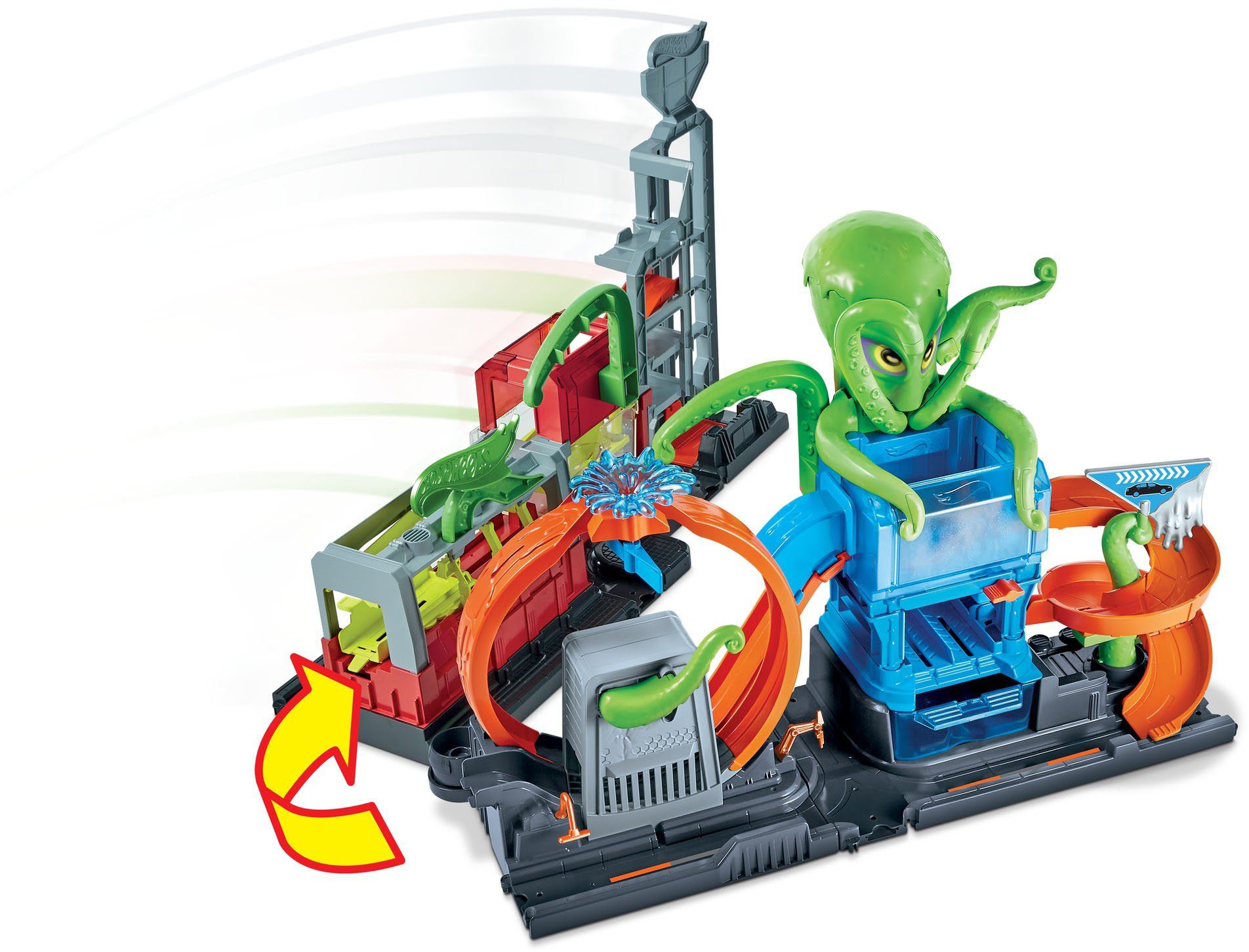 Hot Wheels Spiel-Gebäude Color Reveal Autowaschanlage, inkl. 1 Farbwechsel-Spielzeugauto