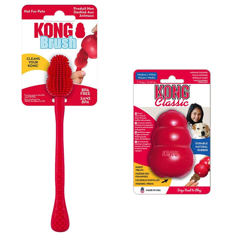 Sparset: KONG Classic + KONG Reinigungsbürste