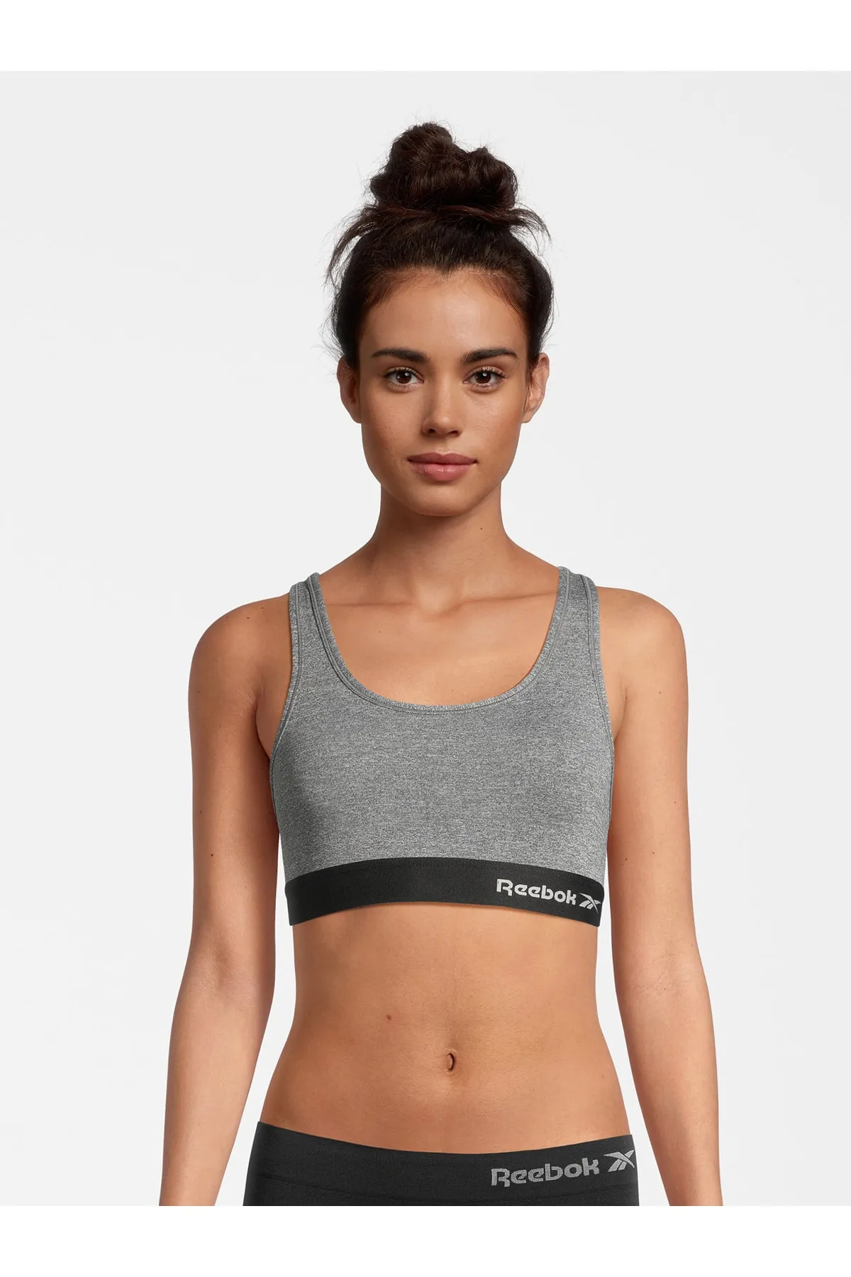 Reebok  Sport-BH - Grau - Unifarben