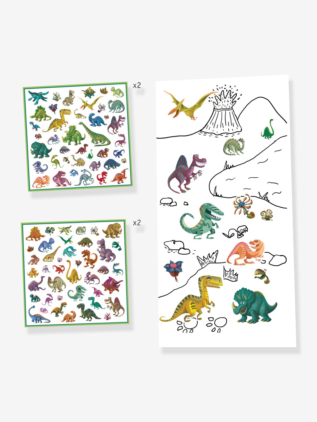 Djeco 160 Sticker DINOSAURIER DJECO - mehrfarbig