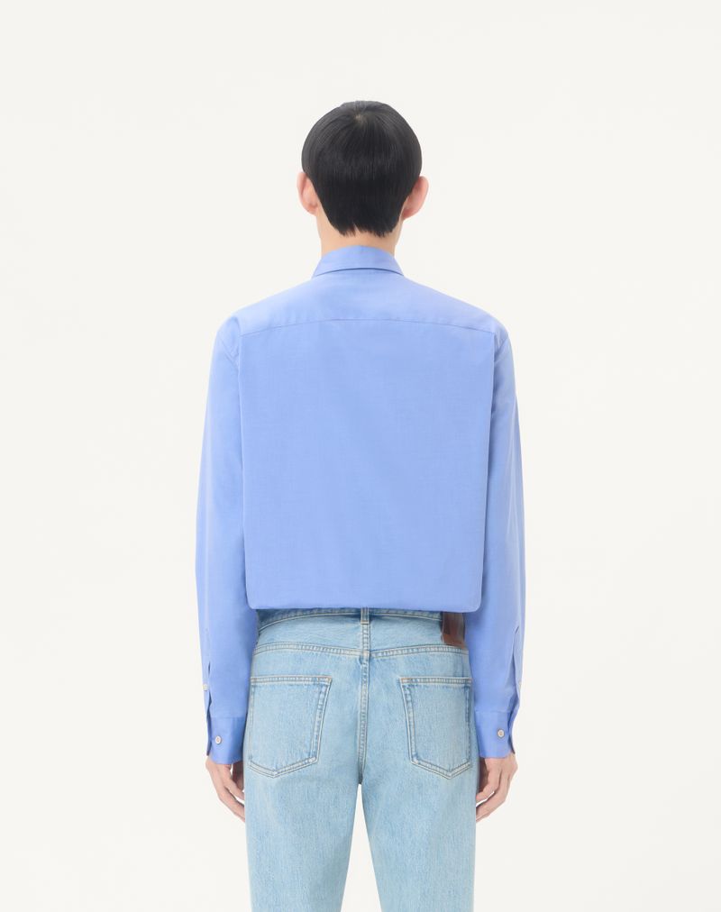 Camisa Oxford de algodão leve Valentino com detalhes dourados