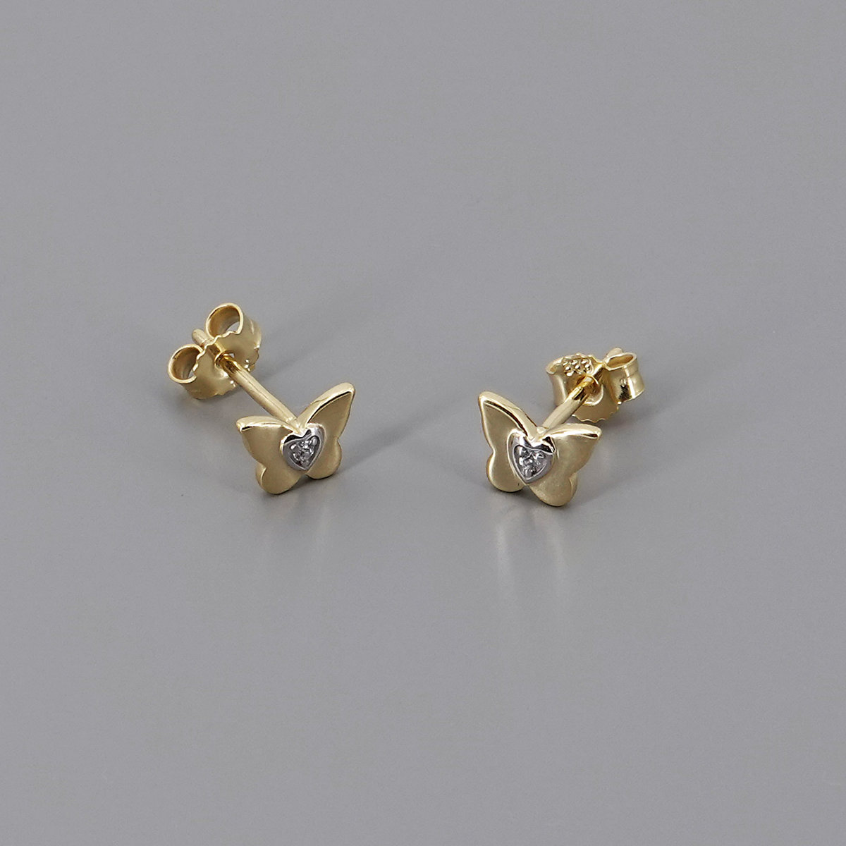 Ohrringe für Mädchen Gold 333 (8 Kt) Schmetterling Ohrstecker Ohrstecker
