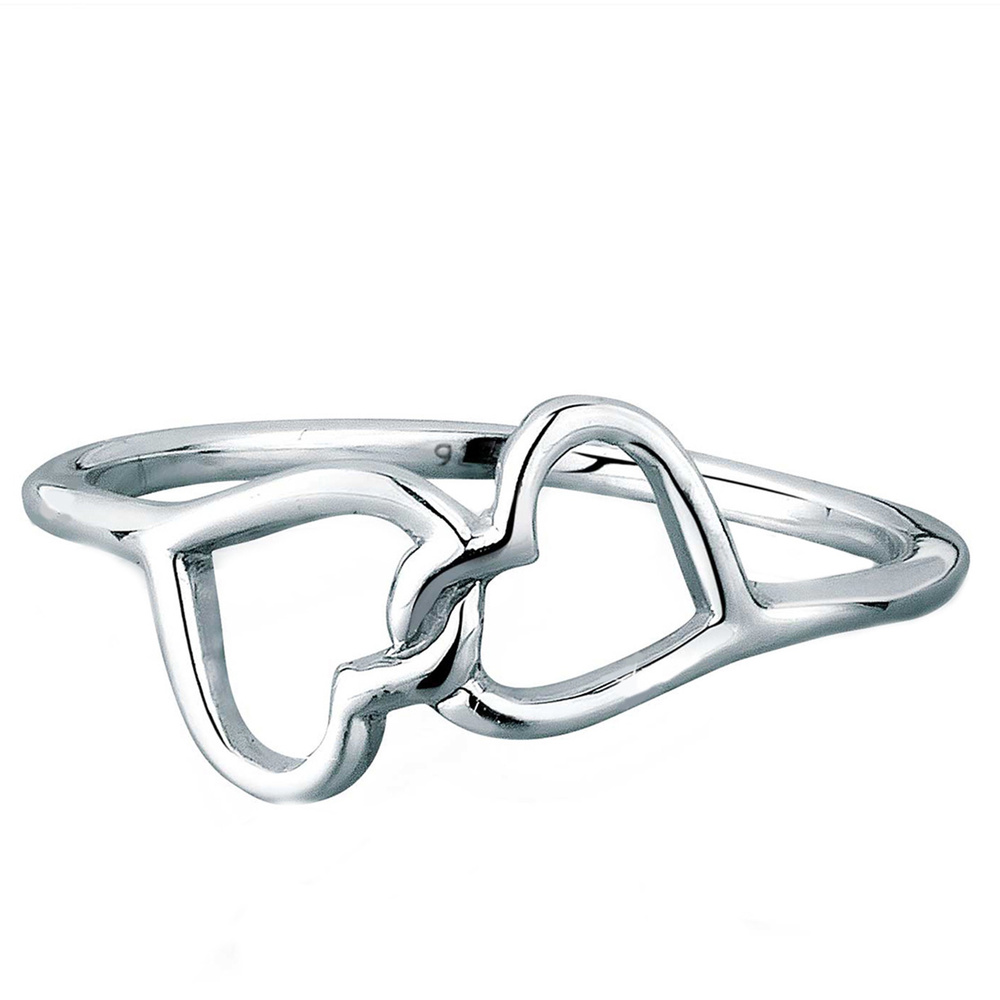 Elli Elli Bague Femmes symbole de cœur relié en argent sterling 925 Bague