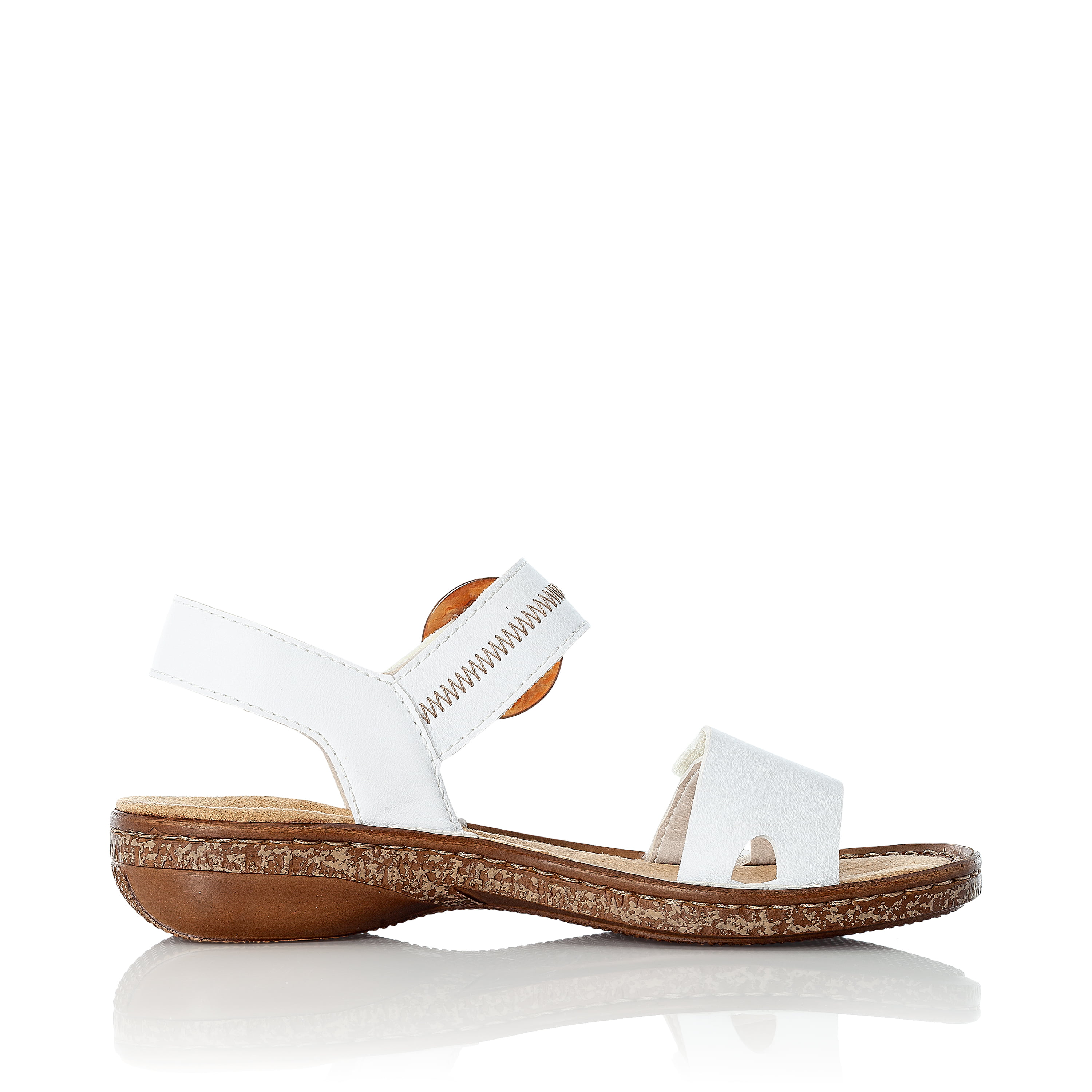 Rieker Damen Riemchensandalen reinweiß