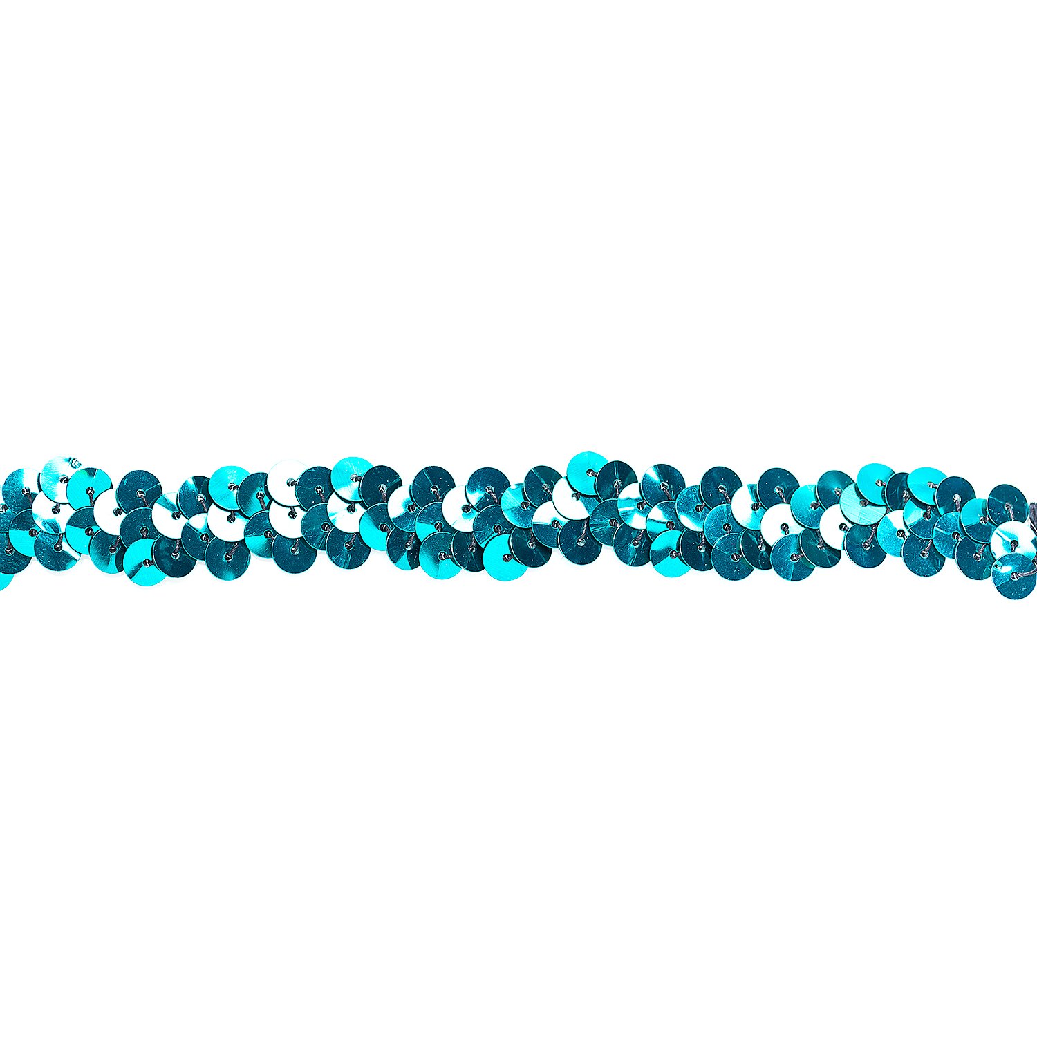 Elastik-Paillettenband, türkis, Breite: 10 mm, Länge: 3 m