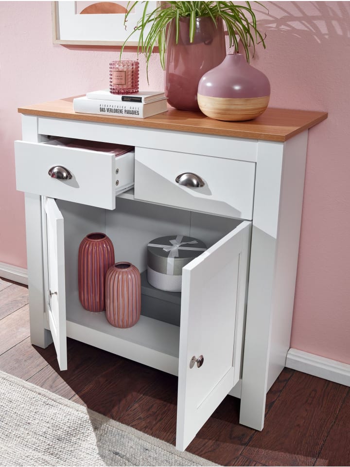 KADIMA DESIGN Sideboard mit 2 Schubladen 79x81x34,5 cm Kommode / Eiche Modern, günstig kaufen onesize