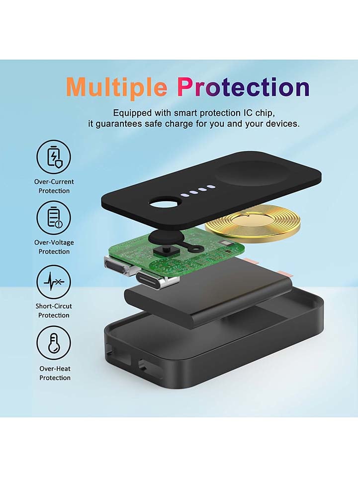 SWEET ACCESS Mini-Powerbank für Smartwatches in Schwarz - 1200 mAh günstig kaufen onesize