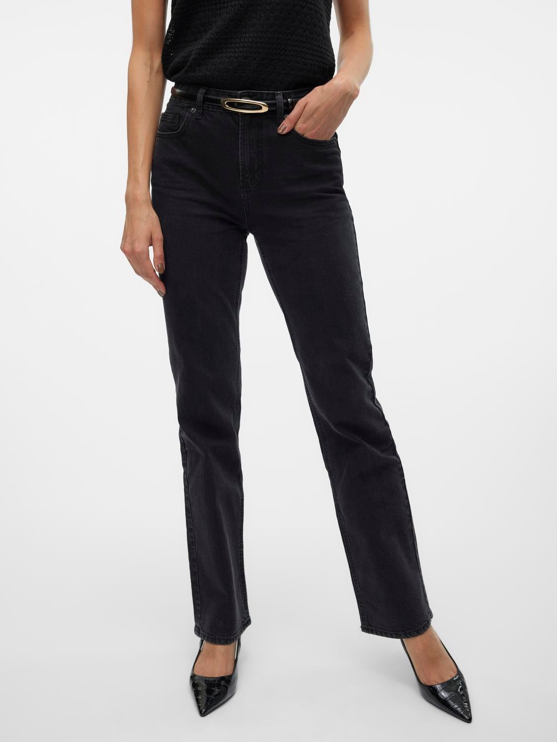 VMTESSA Hohe Taille Gerade geschnitten Jeans