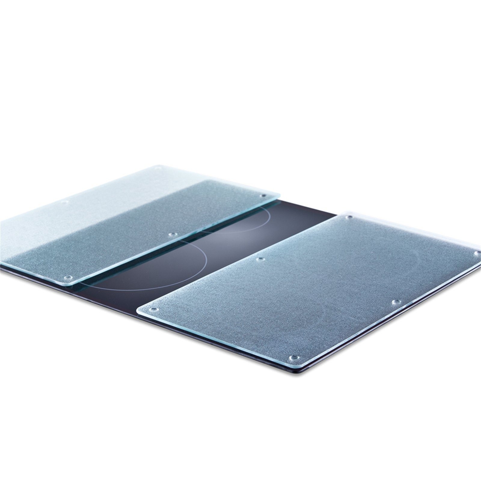 Neuetischkultur Schneide- und Abdeckplatte Herdabdeckplatten Set Schneideplatten, Glas, (Set, 2 tlg)