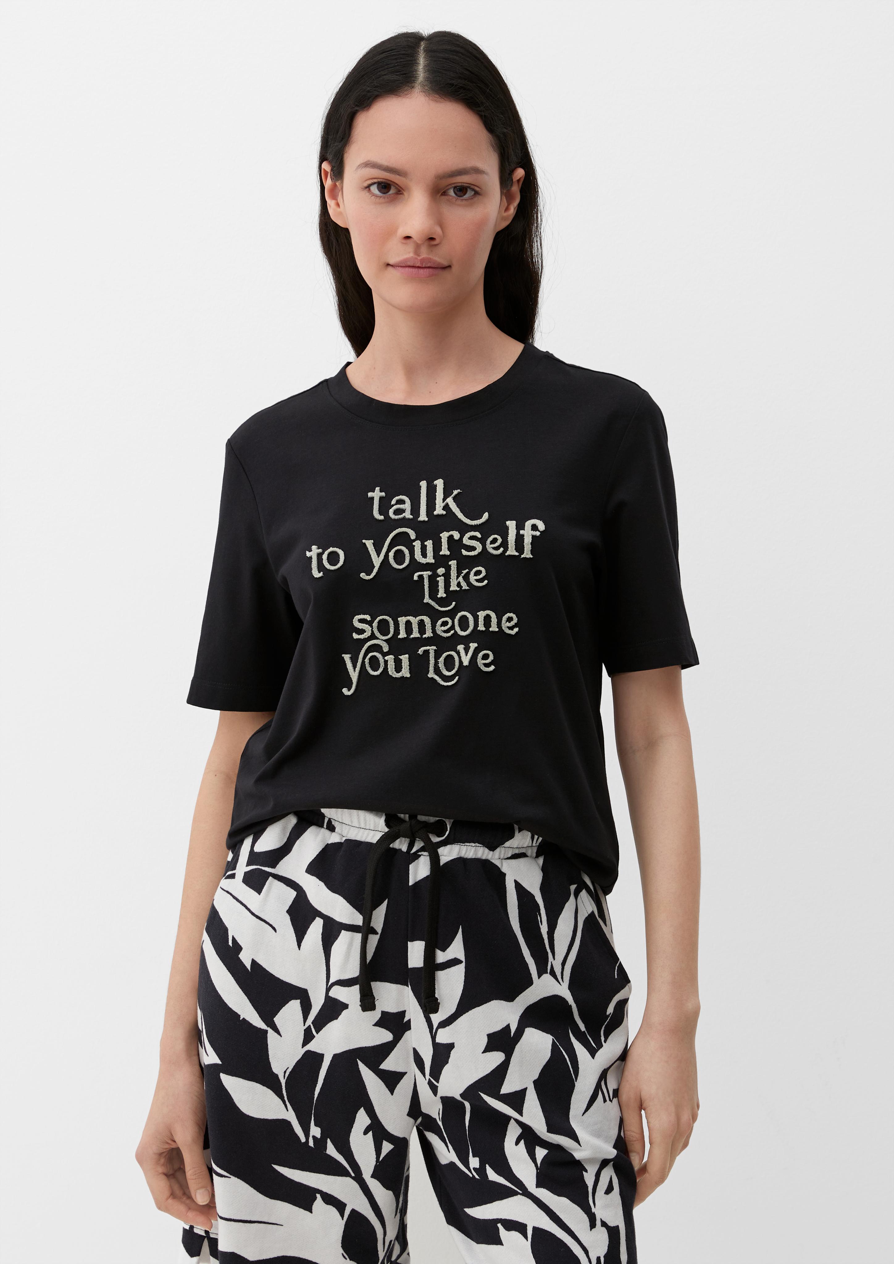 T-Shirt mit Flockprint  2132771-99D0