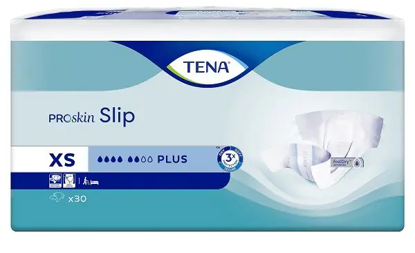 Tena Slip ProSkin Plus, blebukser til voksne, 56-85 cm, lille