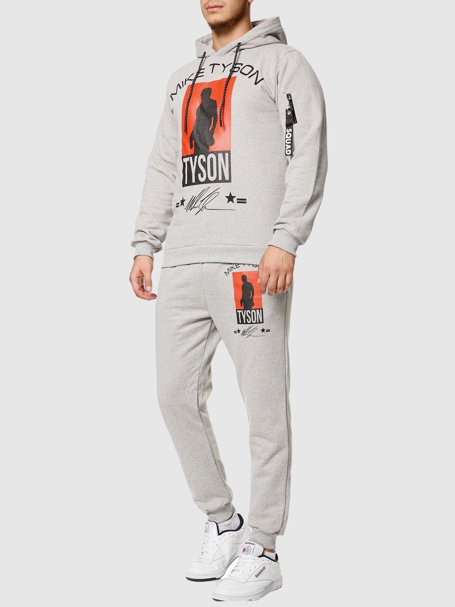 John Kayna Jogginganzug Herren Jogginganzug Mike Tyson Sportanzug Männer Trainingsanzug Box (Sportanzug Jogger Trainingsanzug), Fitness Freizeit Casual