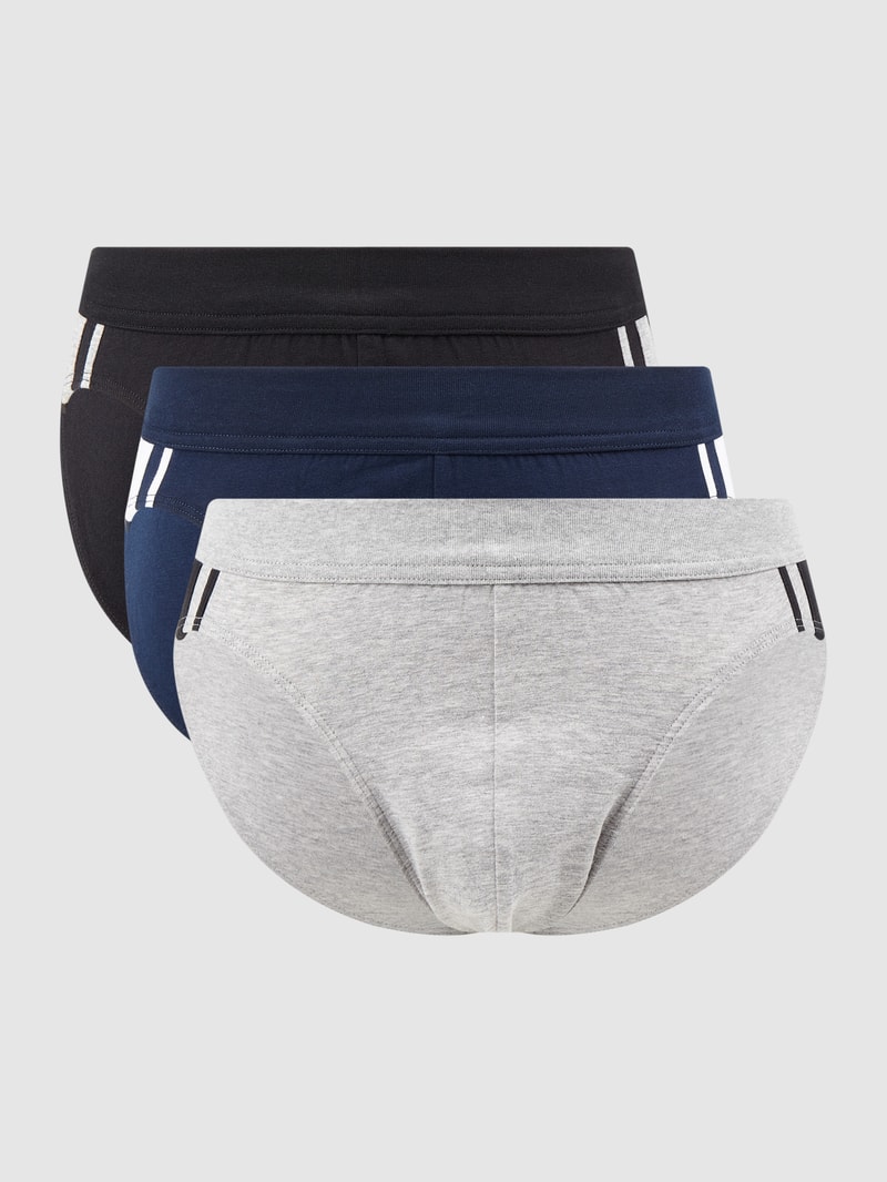 Slip mit Stretch-Anteil im 3er-Pack in marineblau