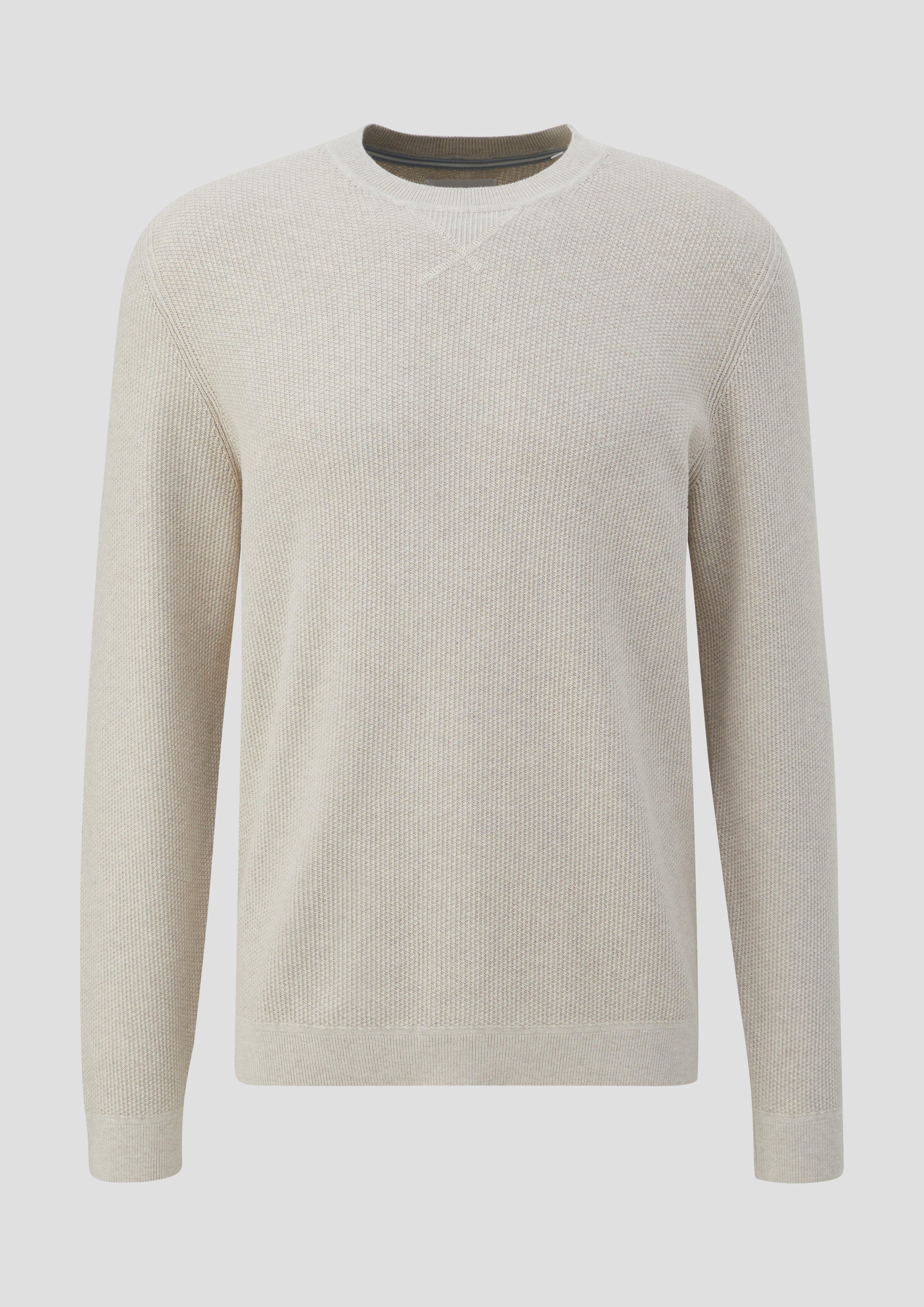 Strickpullover mit Rippelementen  2144086-80W0