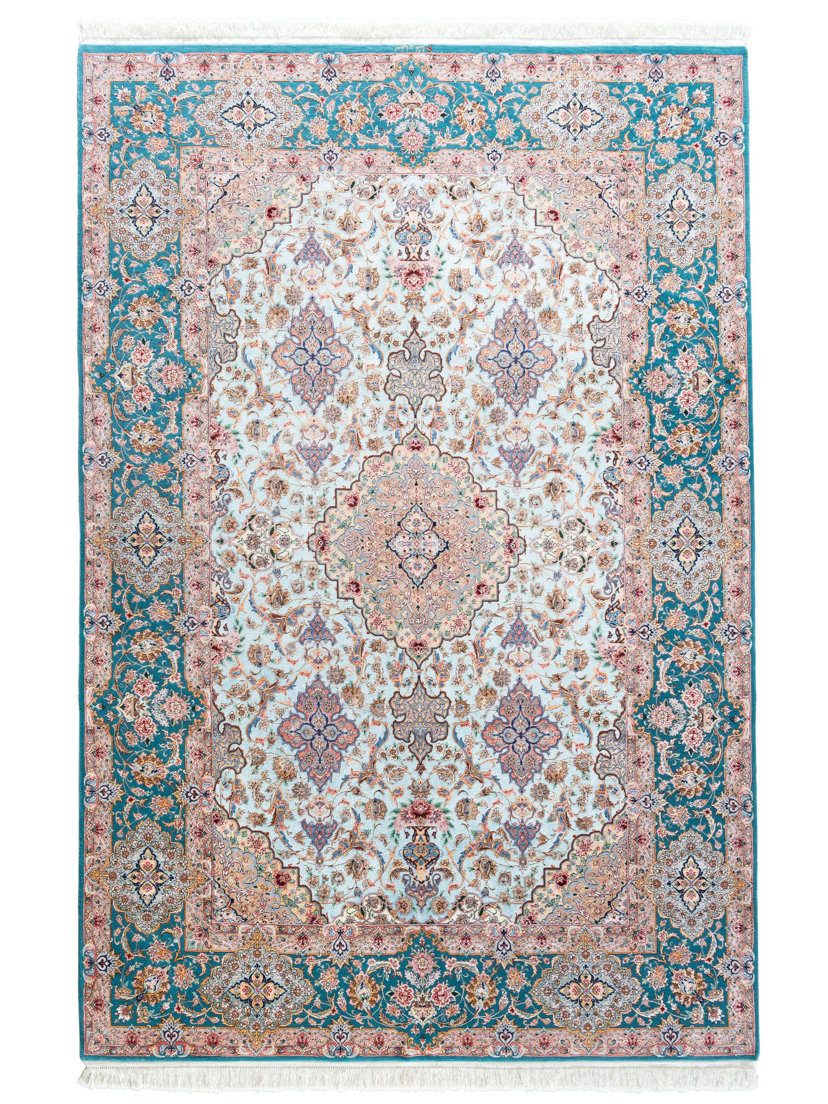 Isfahan Naghsh auf Seide ca. 200 x 302 cm, Unikat / Einzelstück