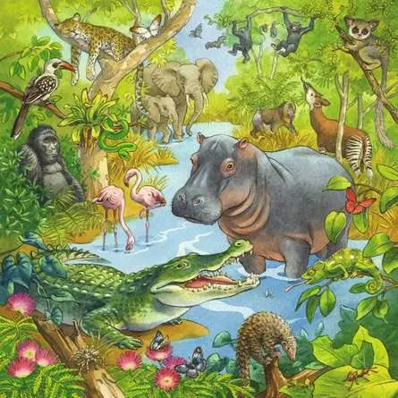 Kinderpuzzle ab 5 Jahren - Im Urwald - 49 Teile