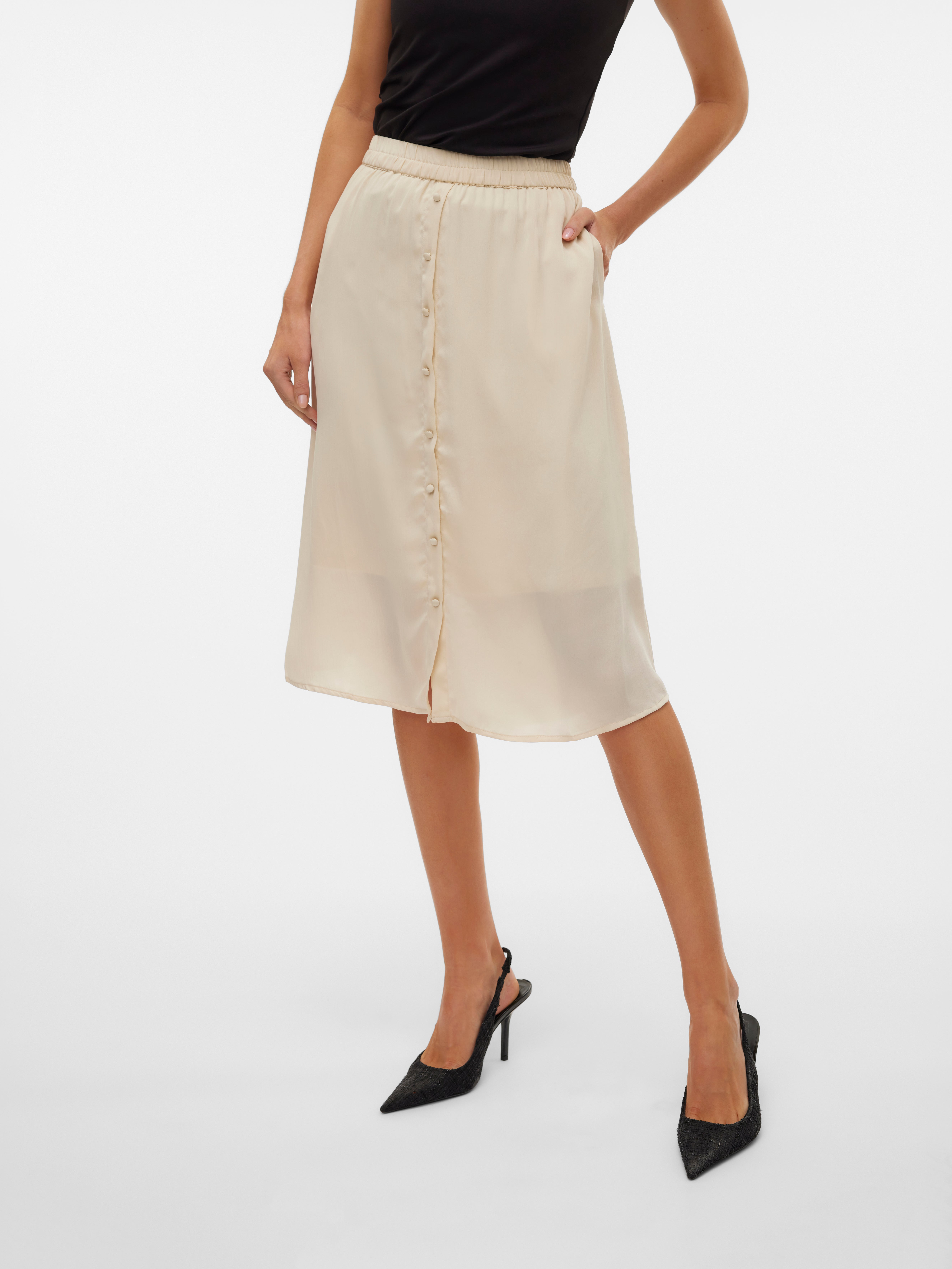 VMSUNNY Hohe Taille Midirock