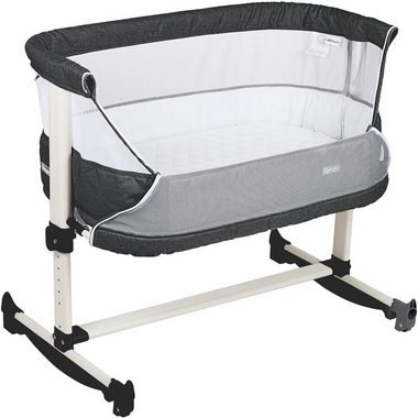 BabyGo Baby-Reisebett Vivaldi, dunkelgrau, mit Schaukelfunktion; auch als Beistellbett verwendbar