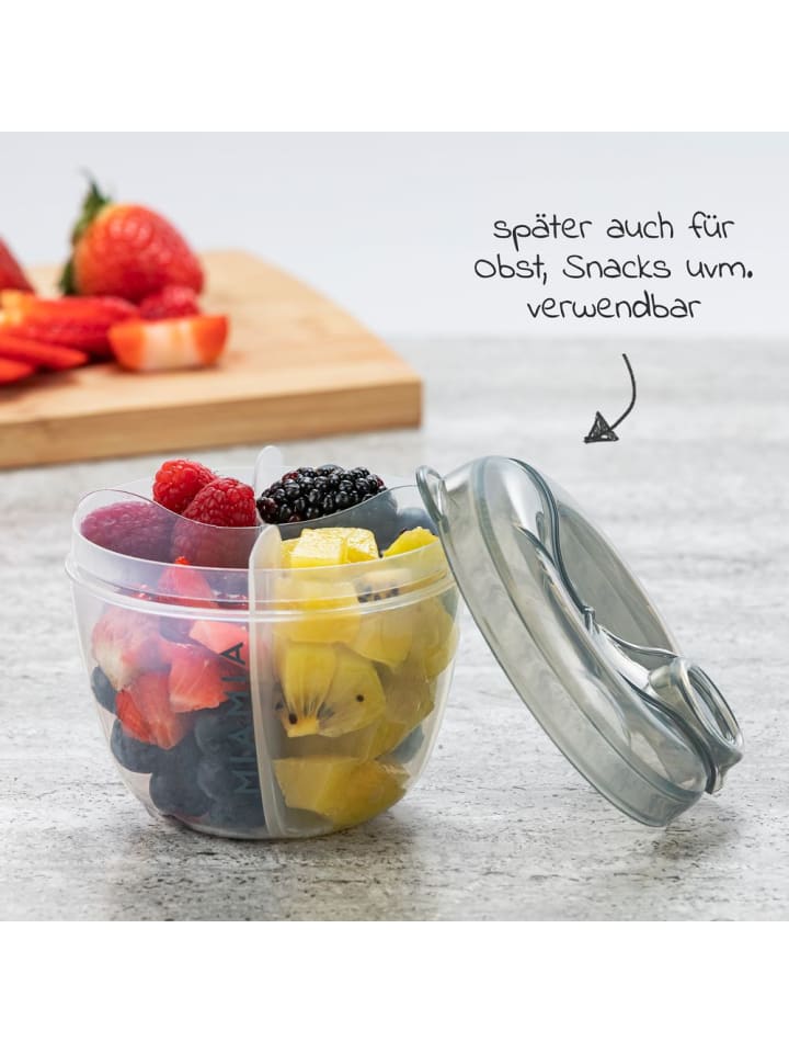 MiaMia Milchpulverportionierer 4 Kammern - Grau in grau günstig kaufen onesize