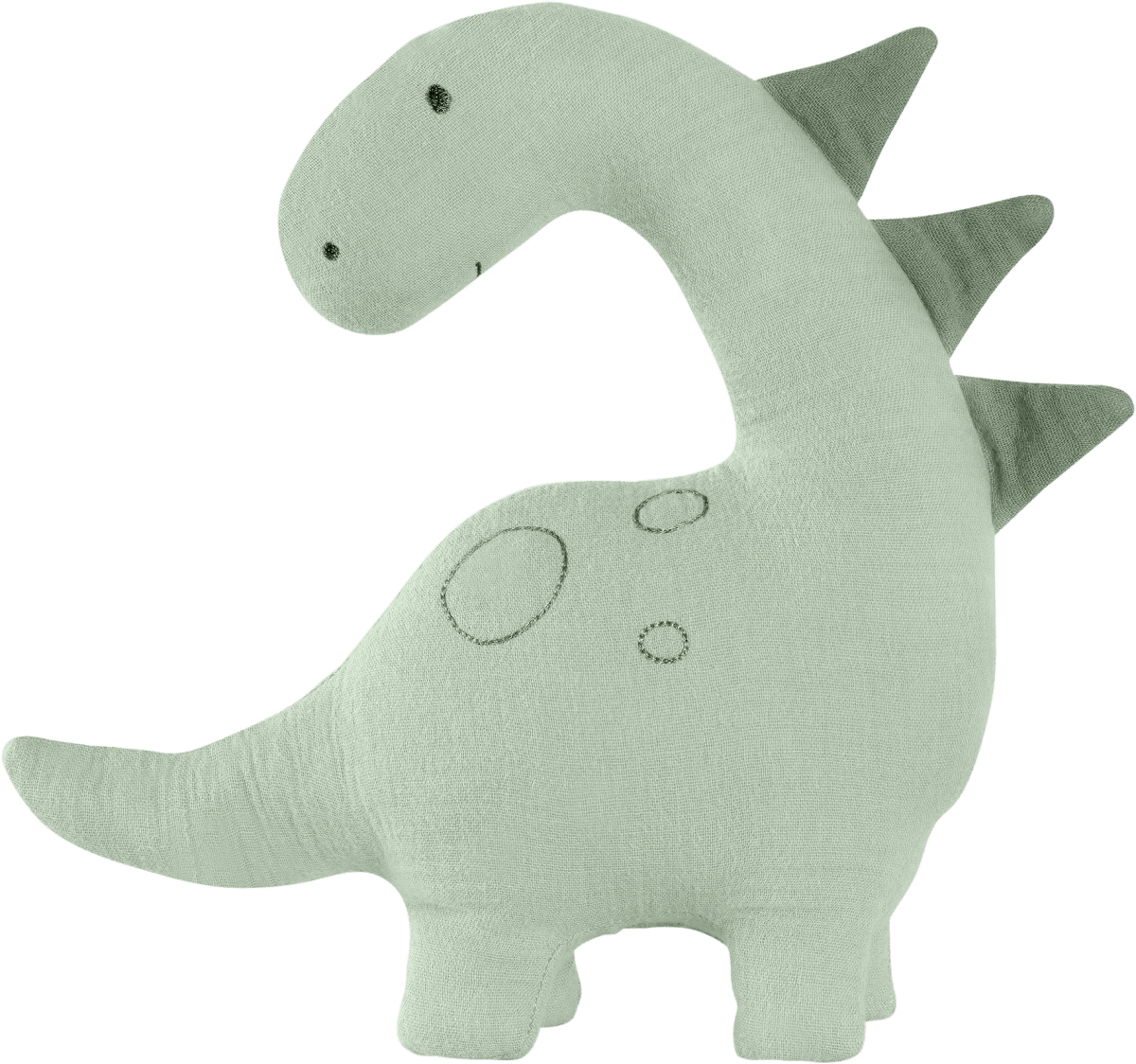Spieltier Dino aus Musselin, grün, 1 St