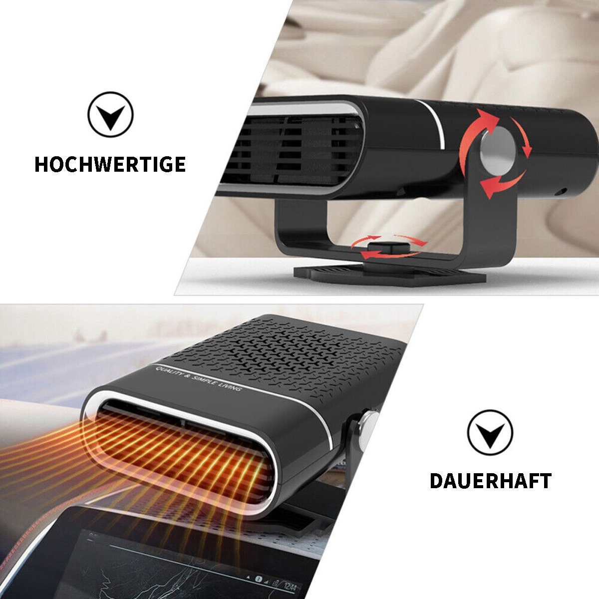 Yoyaxi Heizgerät USB 12V Autoheizung Fahrzeug-Defroster, Universelle tragbare Auto-Heizlüfter