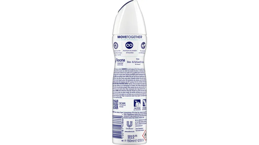 Rexona Nonstop Protection 72h Invisible Aqua Anti-Transpirant 150 ml
