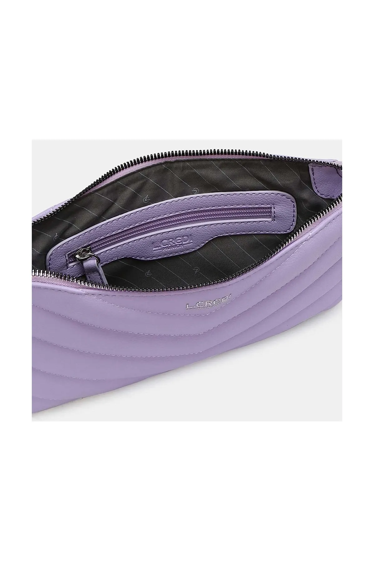 L.CREDI  Handtasche - Lila - Strukturiert