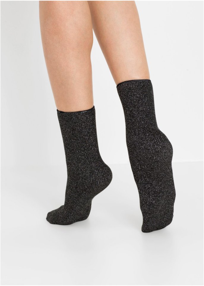 Thermo Socken Glitzergarn (4er Pack)