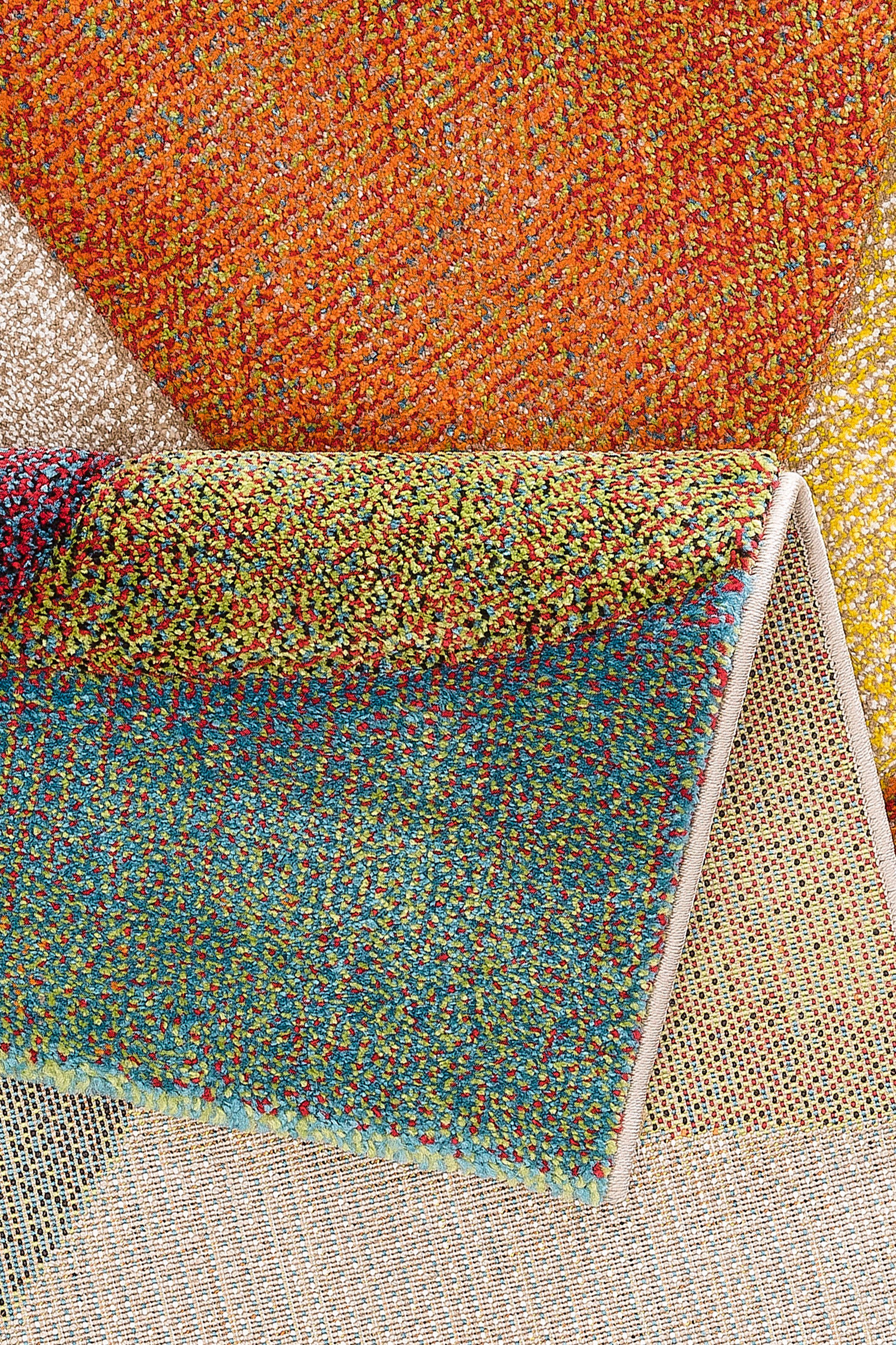 Teppich Liva, my home, rechteckig, Höhe: 13 mm, Hoch-Tief-Effekt, bunt