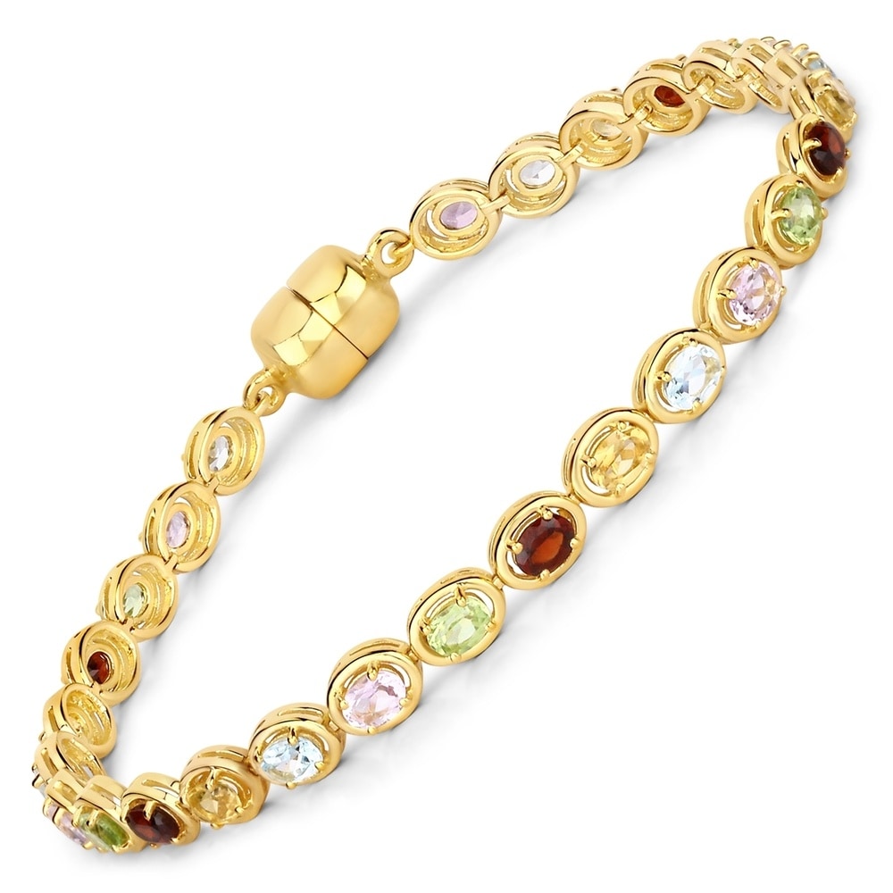 Rafaela Donata Bracelet Argent sterling Améthyste en Or jaune Bracelet