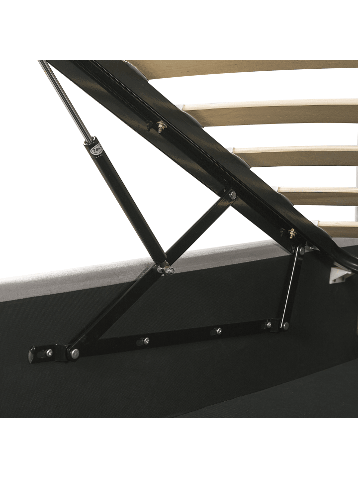 Beliani Doppelbett SEZANNE in Grau/Schwarz - (W) 170 x (H) 142 x (L) 215 cm günstig kaufen onesize