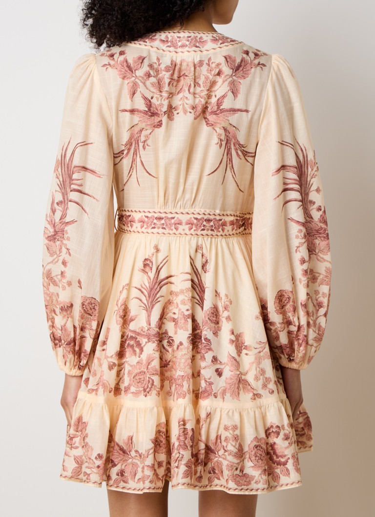 Zimmermann Waverly mini wrap dress with floral print