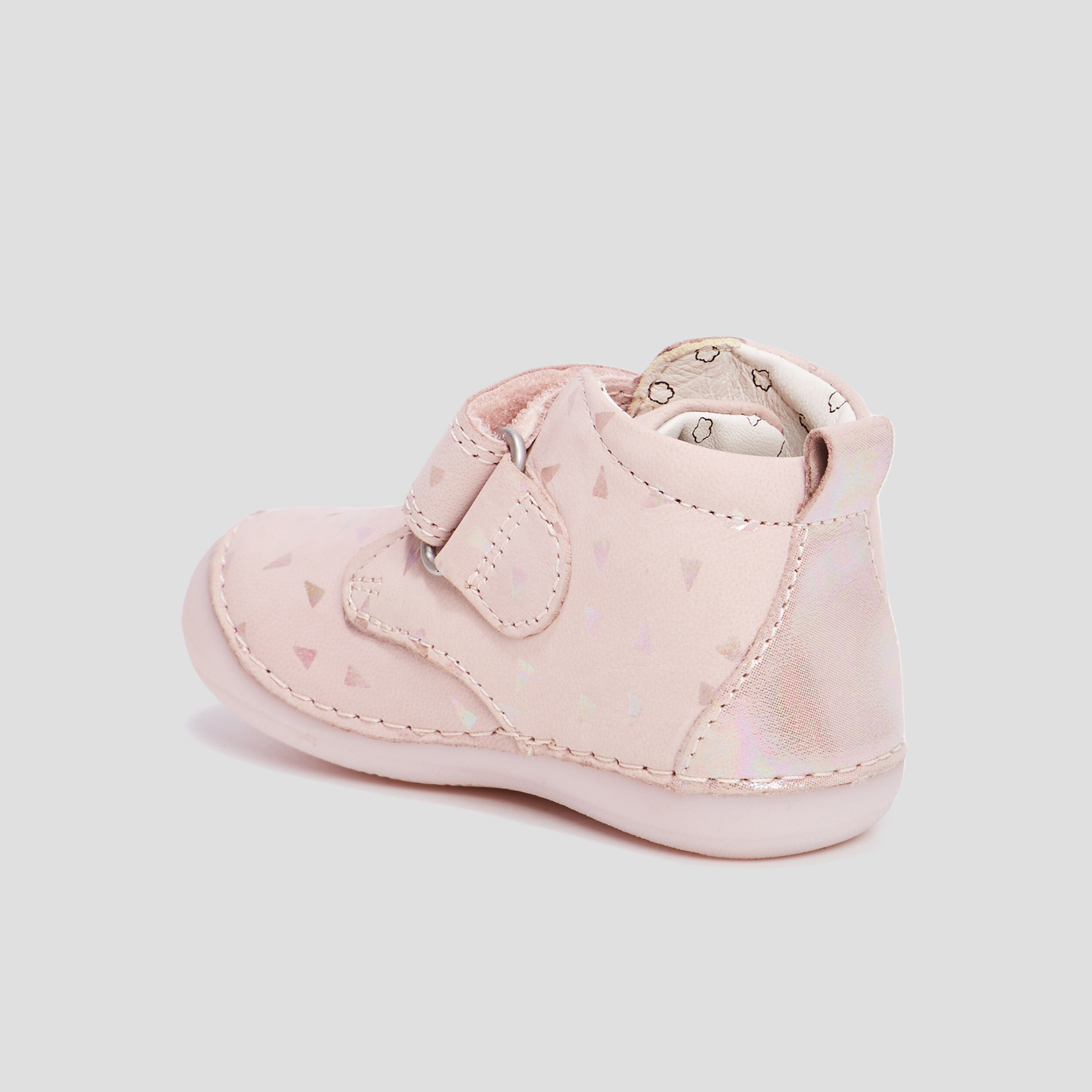 Bottillons en cuir Kickers Sabio rose bébé fille | La Halle