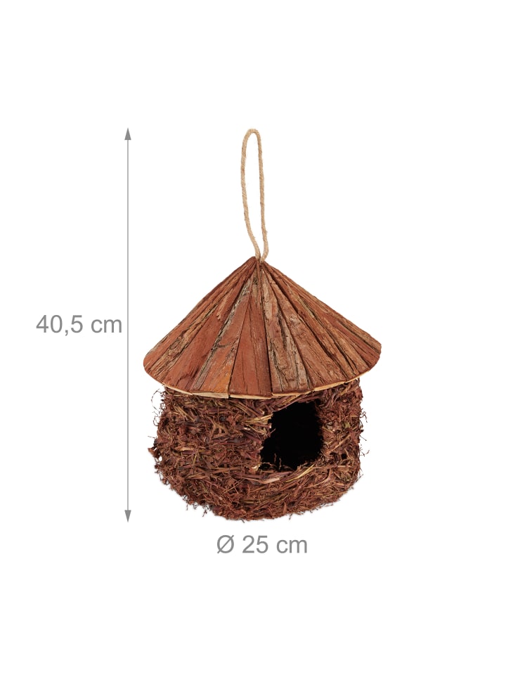 relaxdays Vogelnest in Braun günstig kaufen onesize