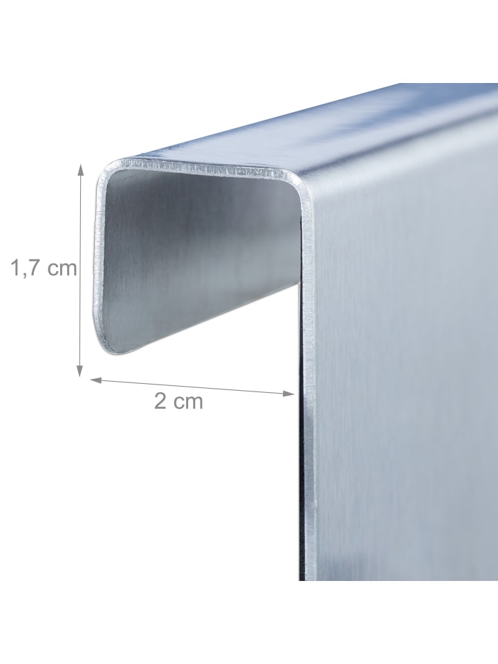relaxdays 8x Türhaken in Silber - (B)7 x (H)6,5 x (T)5 cm günstig kaufen onesize