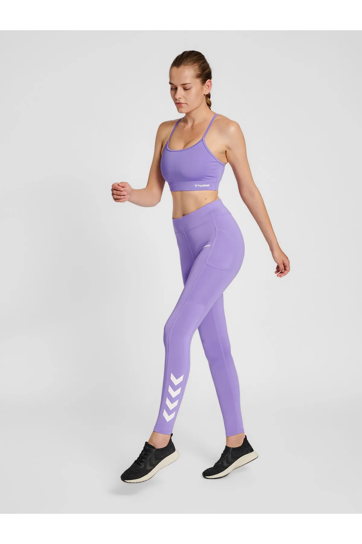hummel  Sport-Leggings - Lila - Mittlerer Bund