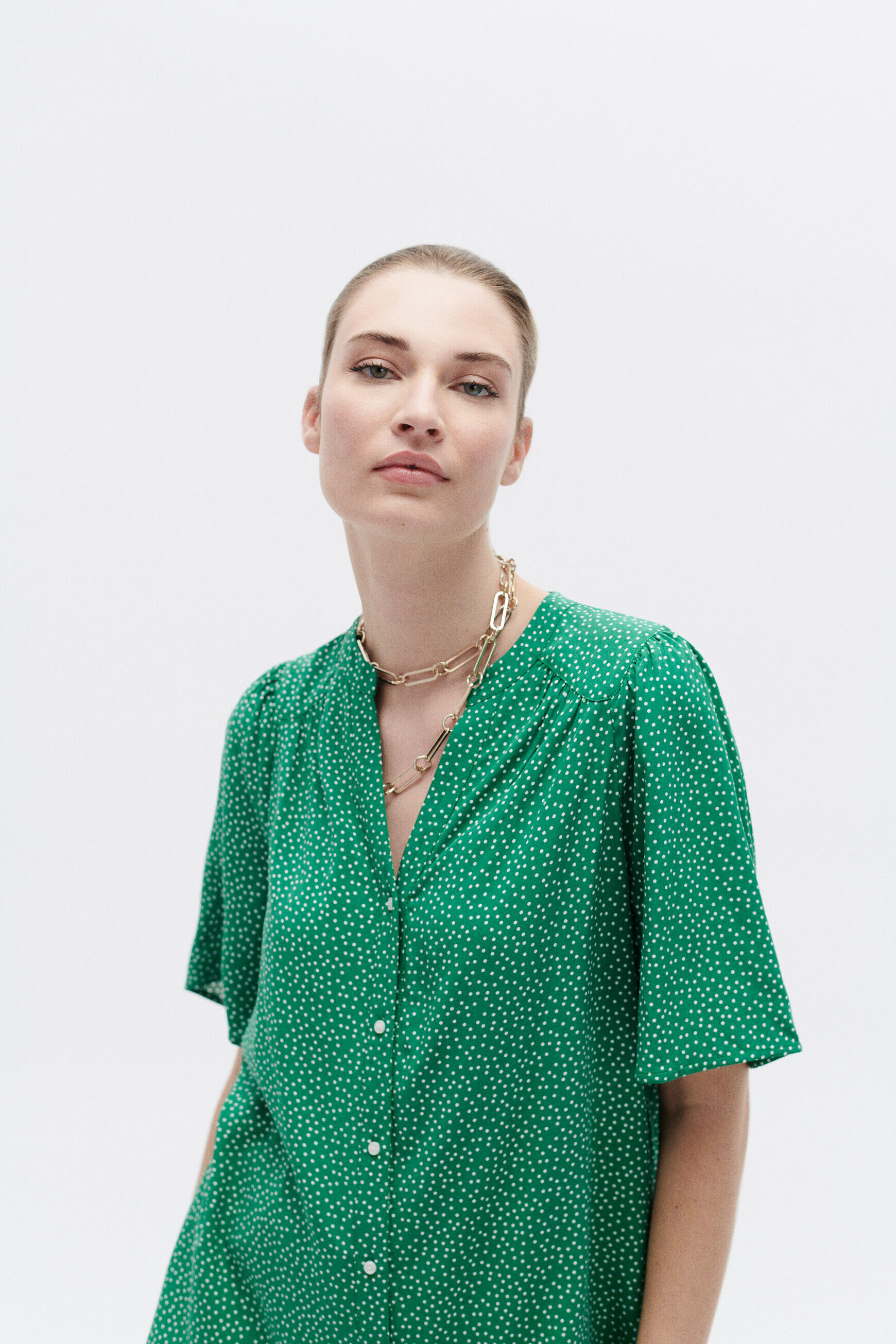 Chemise carla3 vert menthe femme