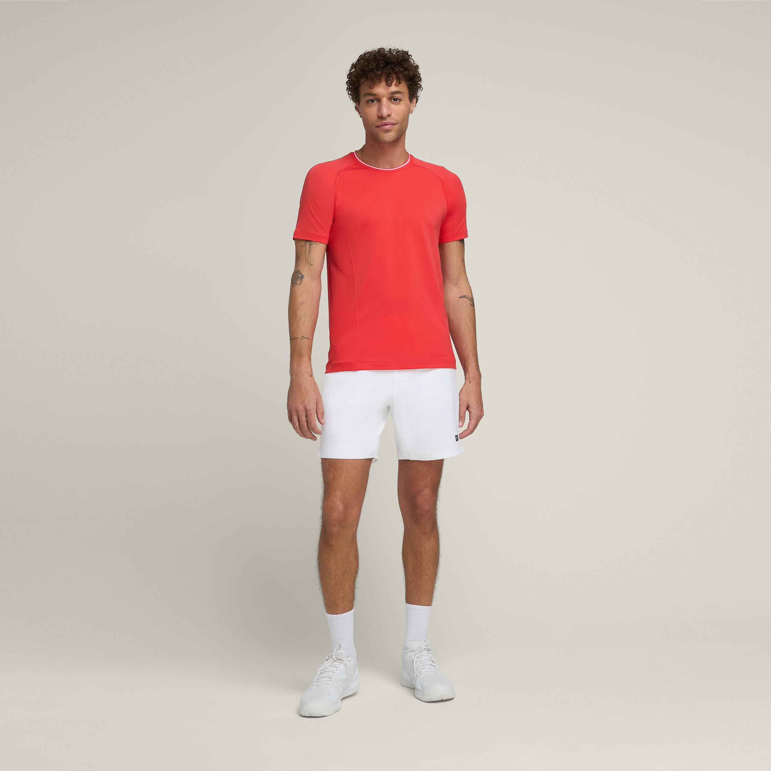 Team Players Seamless Crew T-Shirt Herren - Rot